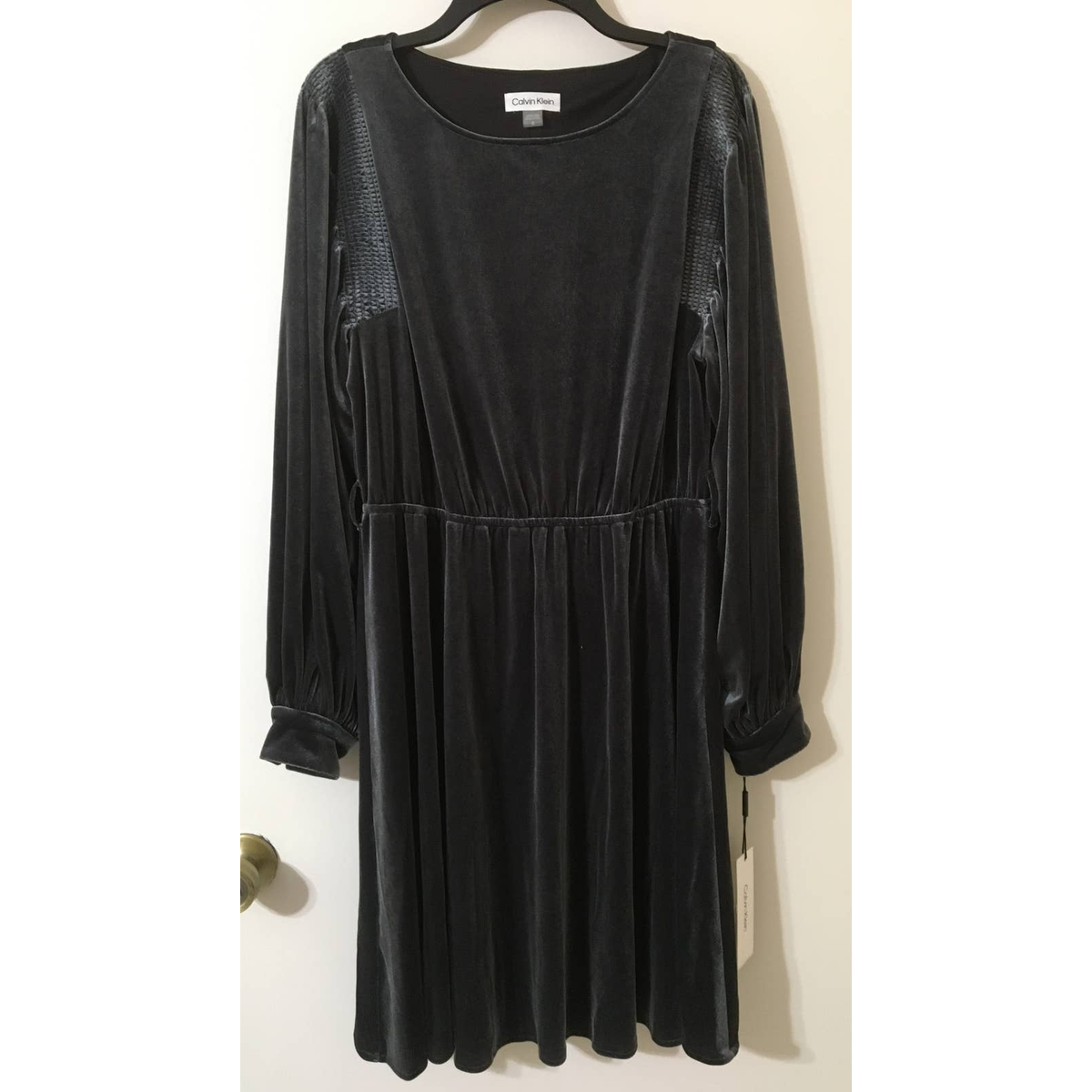 chinese dress ladies Buy Calvin Klein Women's Velvet Long Sleeve Faux Wrap Dress, Malachite 2,  16 at Amazon.in main image 1