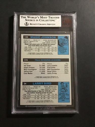 1980-81 Topps Magic Johnson Larry Bird Julius Erving ROOKIE BVG 8 NM-MT u156 - Picture 5 of 5