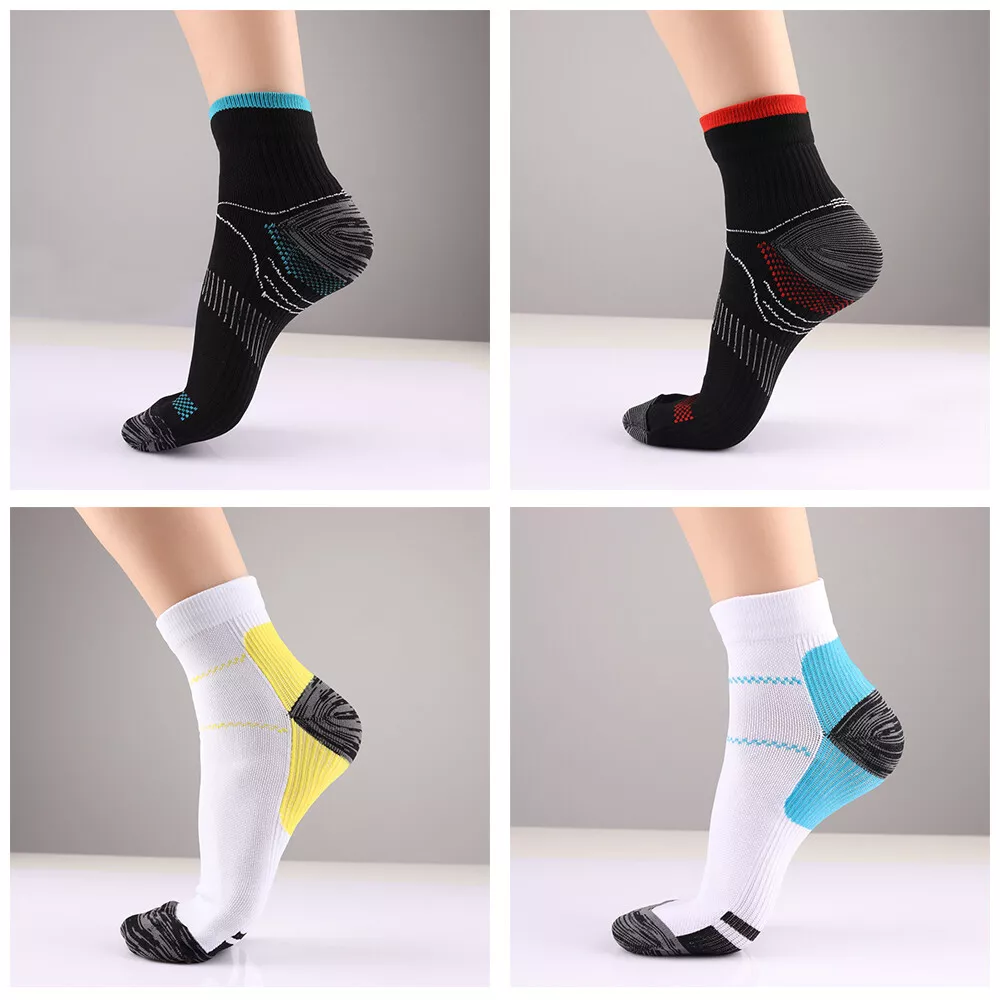 Lot 1 5pairs Socks Running Mens Womens Ankle Arch Support Compression Socks