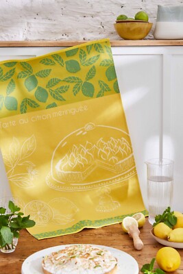 Coucke ''Tarte aux citron'', Geschirrtuch aus gewebter Baumwolle. Designed in France.