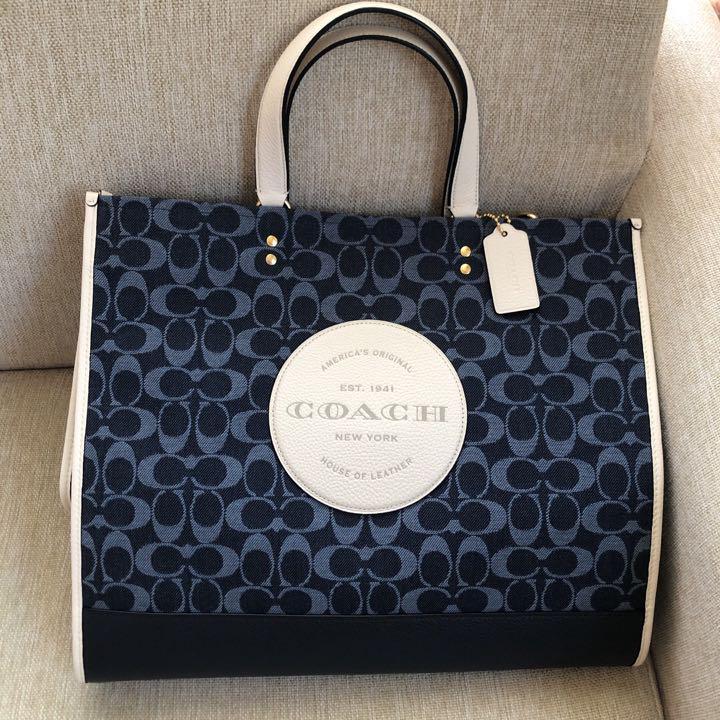 良品 Coach Legacy Denim Signature Tote Bag coach legacy denim signature stunning tote – Cosmopolitan