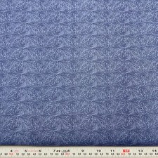 Blue Floral Swirl Unbranded Cotton Fabric by the HALF YARD 18" x 44"