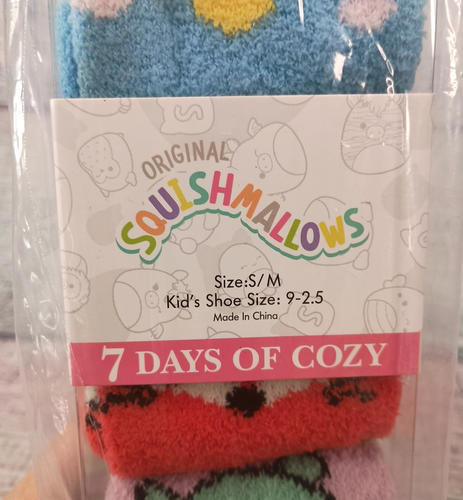 Original Squishmallows 7 Days of Cozy Socks Kids Size 9-2.5 - New In Package - Picture 12 of 13