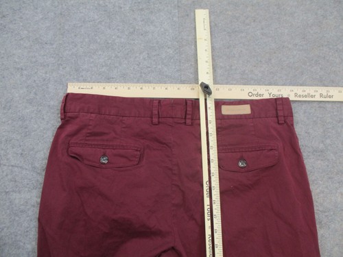 J Lindeberg Pants Mens 34 Red Flat Front Chino Casual Straight Leg 34x32 * - Picture 6 of 8