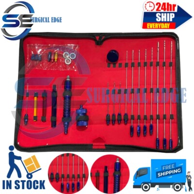 Liposuction Cannulas Facial Fat Grafting Transplantation Cannulas Set of 28 PCs