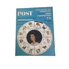 Saturday Evening Post Magazine March 26 1966 Horoscope Jackie Onassis Kennedy