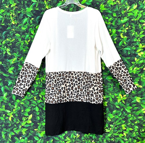 NWT Colorblock Leopard Print Long Open Front Cardigan / small - Bild 8 von 9