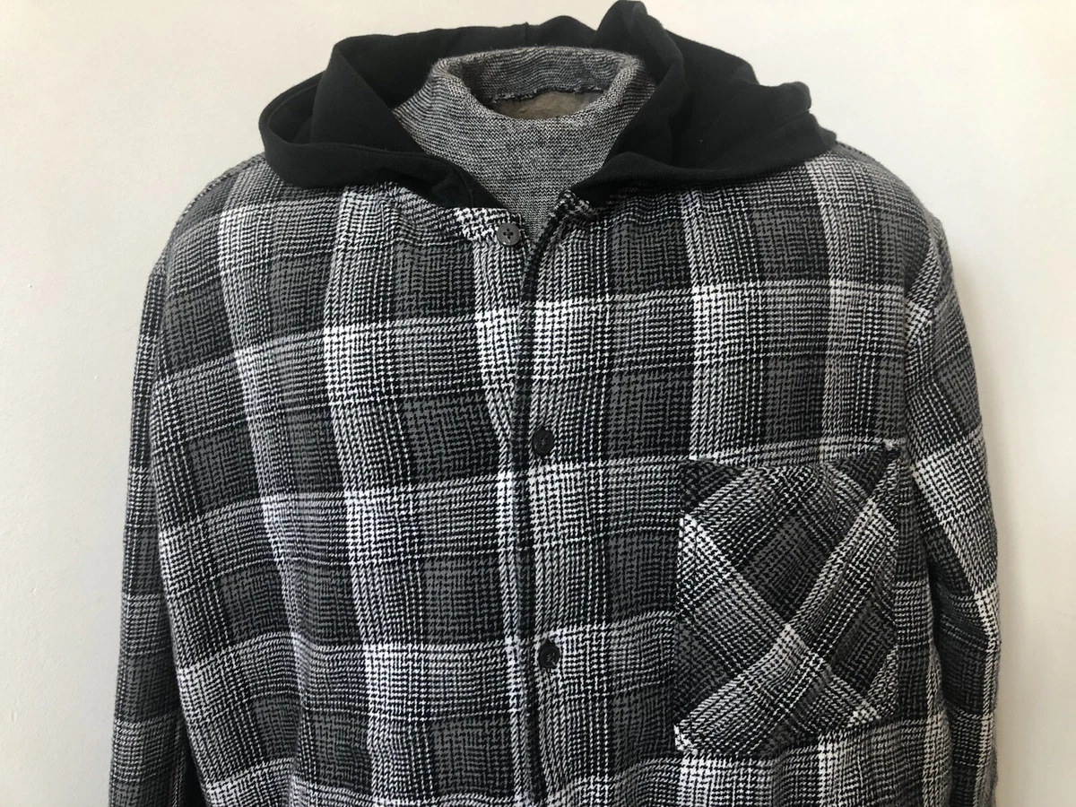 Grey flannel hoodie sale
