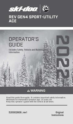 Ski-Doo Owners Operator Guide Manual Book 2022 Expedition SWT 900 ACE Turbo