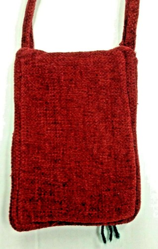 Christmas Knit Purse Holiday Winter Chenille Small fabric Santa Snowman - Picture 17 of 19