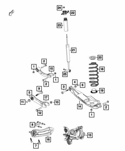 Kit de amortiguadores de suspensión para Chrysler 200 2020-2024 (N/P 68292954AA)