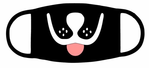 Gesichtsmaske mit Design dreilagig Baumwolltuch KOSTENLOSER VERSAND Bär Nase Mund - Bild 10 von 20
