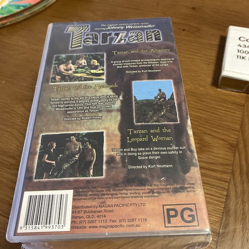 Tarzan Triple Pack VHS Box Set Amazons, Mermaids & Leopard Woman WEISSMULLER B/N - Picture 5 of 12
