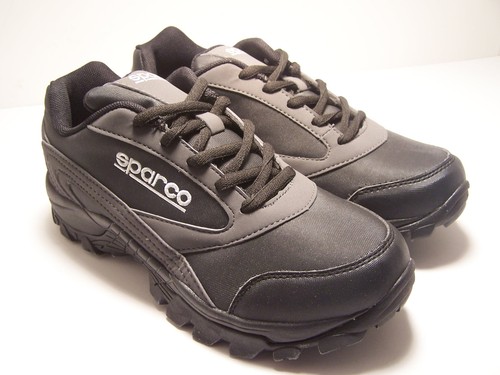 SPARCO Scarpa Meccanico Outdoor SHOES Mens Black / Grey Racing Crew Shoes NEW - Picture 2 of 7