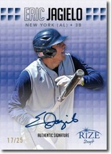 ERIC JAGIELO 2013 Rize Rookie Autograph BLUE Auto RC #/25