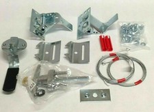 Double Garage Door Locking Kit T-Handle Chrome Snap Latch Ext  Int Locks w Keys