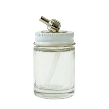 H-1-OZ 1oz Glass Bottle Assembly For H & EZ Airbrushes