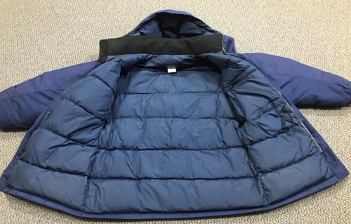 Gander Mountain Puffer Prime DOWN Hooded Coat PARKA Dark Blue Men's Large - Picture 3 of 12