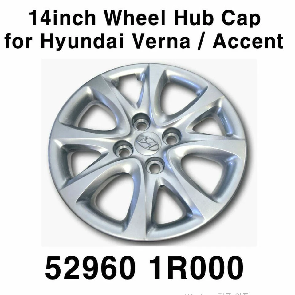 Cubierta de tapacubos de rueda OEM 14' 1EA 529601R000 para Hyundai Verna Accent 12-14 Foto 3 de 3