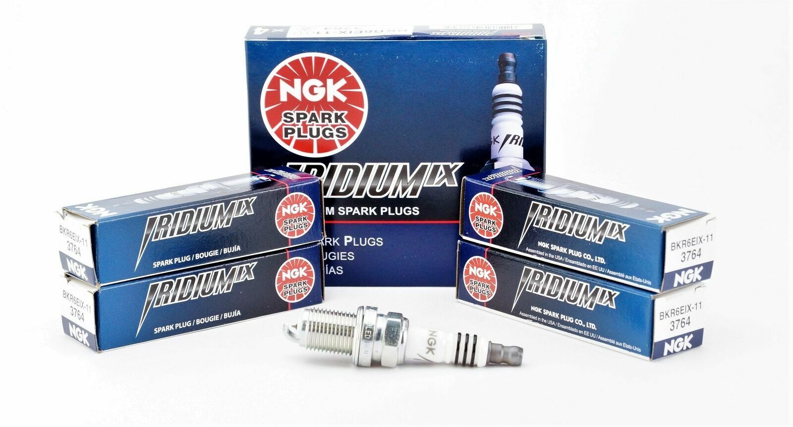 Set of 4 NGK 3764 Spark Plugs Iridium IX BKR6EIX11