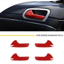 4x Car Inner Door Handle Trim Decorative Cover Bezel For 2011+ Dodge Durango Red
