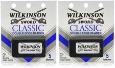 Wilkinson Sword Classic Double Edge Safety Razor Blades - 5 Blades (2 Pack)