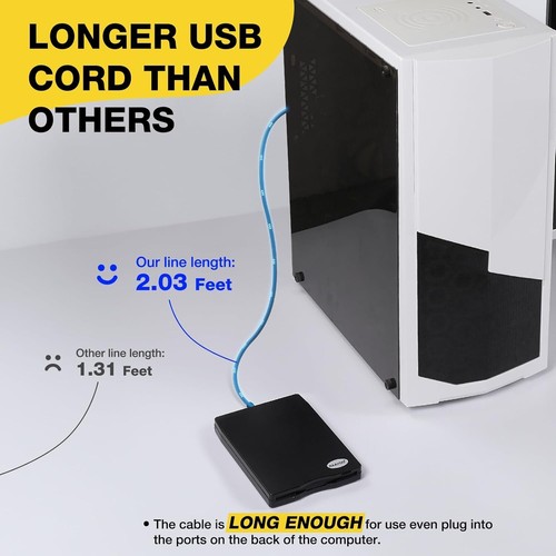Floppy Disk Reader USB Type A/C Floppy Disk Drive/Player/Converter External 3.5 - Afbeelding 8 van 9