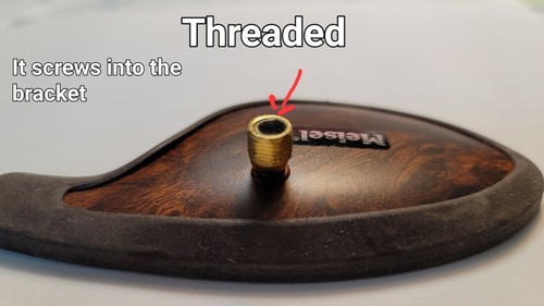 Six Way Adjustable Cushioned Chinrest - fits: 4/4 + 3/4 violin; 14" + 13" viola - Picture 5 of 7