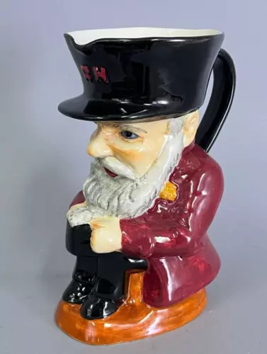 Staffordshire Shorter and Son Chelsea Pensioner Large Toby Mug Vintage 9ins tall