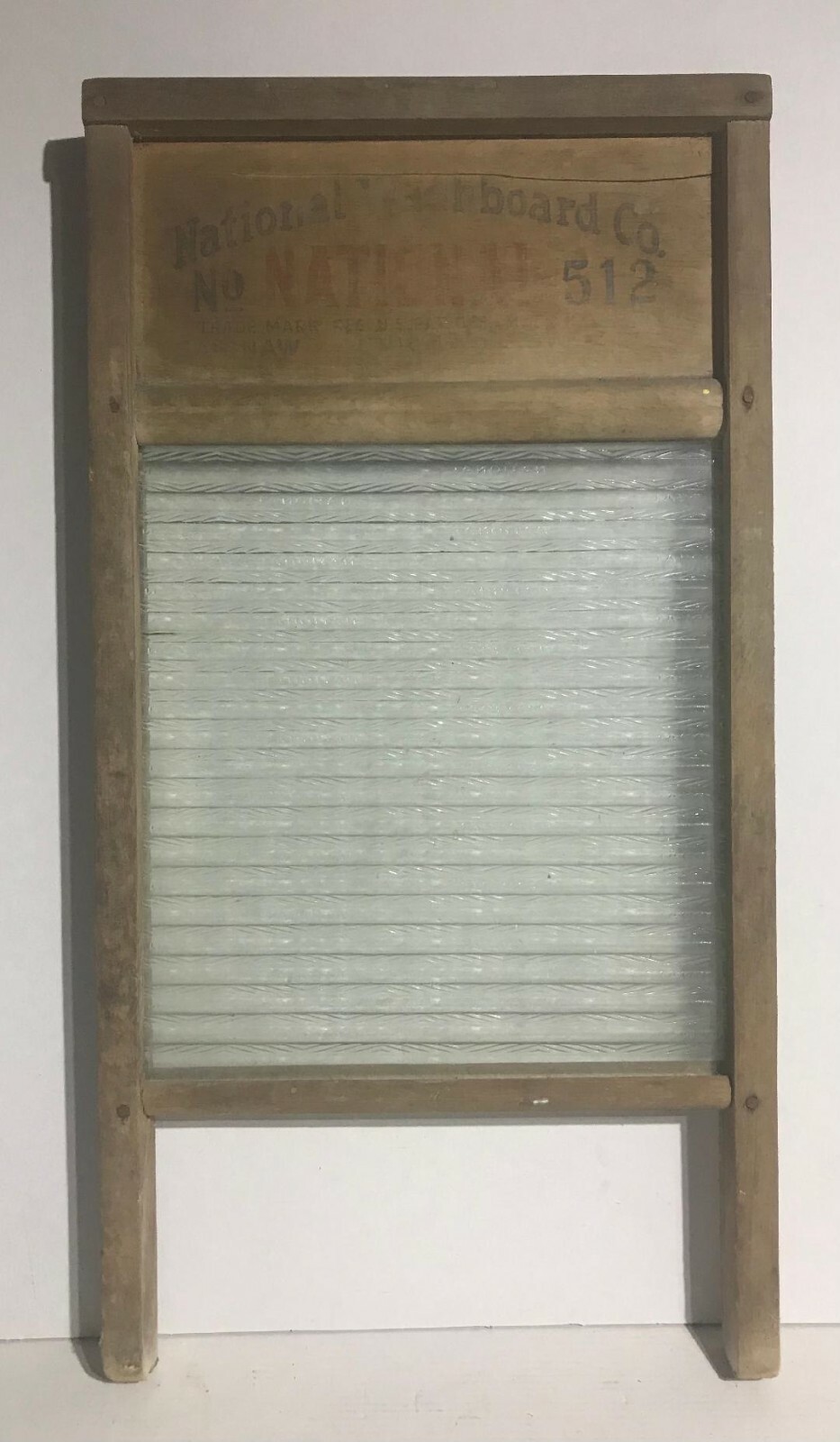 Antique National Washboard Co. No. 512 Victory Glass Washboard Vintage