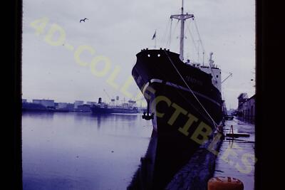 Original slide photo 1968 Port Tampa FL TENERIFFA Cargo Ship Dock Bow ...
