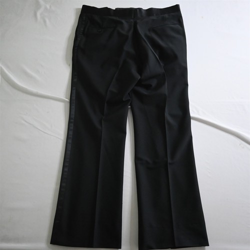 Vtg Mens 48L 38x32 Black Single Button Peak Lapel Bootcut Mens Tux Tuxedo - Picture 12 of 12