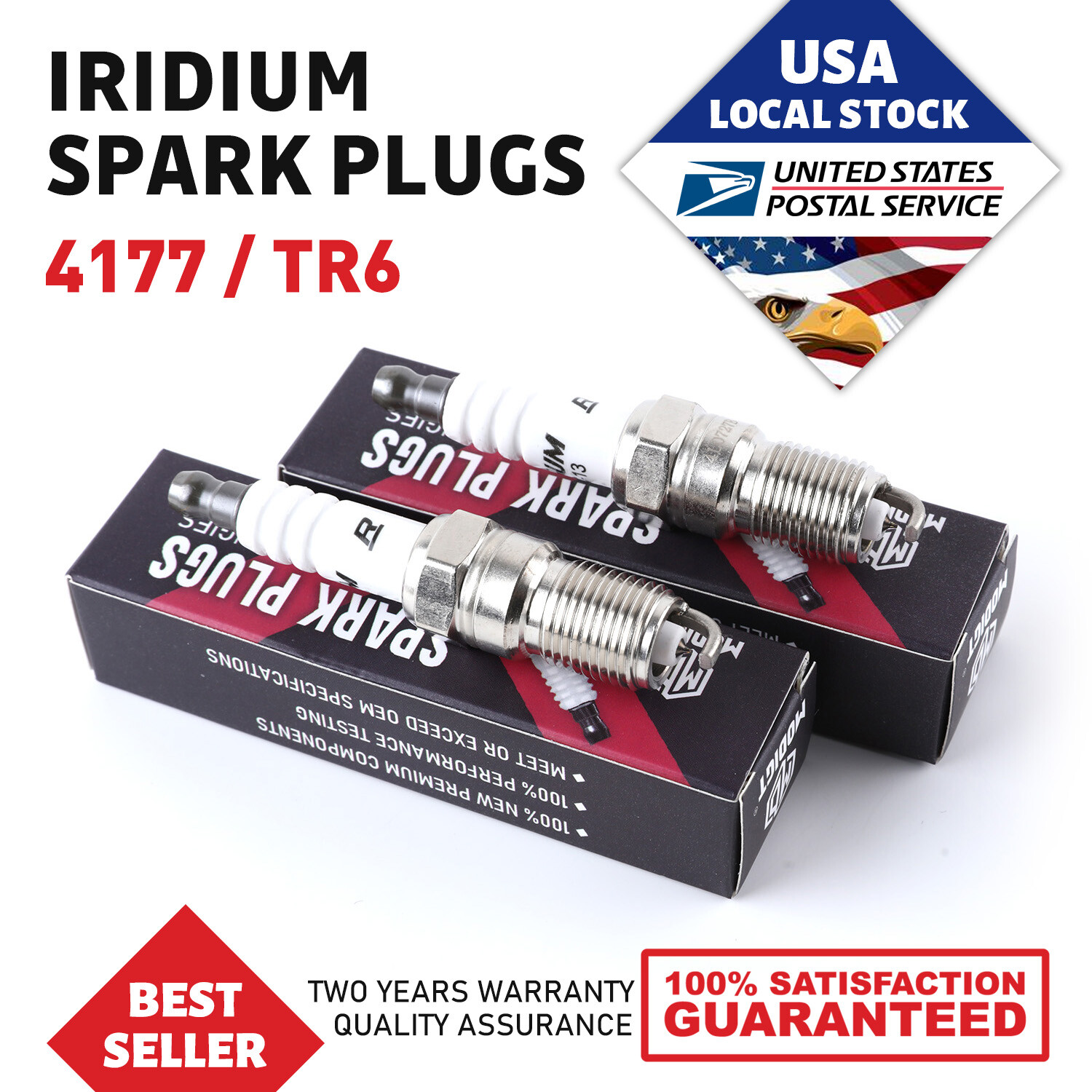 Brand New Fit NGK Iridium 4177 Genuine Spark Plugs Set of 8 TR6 Genuine OEM