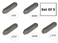 Metal Jewelry Stamp Punch Wish Joy Hope Life Love Set Of 5, New, Free Shipping on sale Metal Jewelry Stamp Punch Wish Joy Hope Life Love Set Of 5, New, Free Shipping on sale