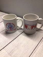 Vintage President Bill Clinton Lot of 2 Mugs 1993 Inauguration Hope 