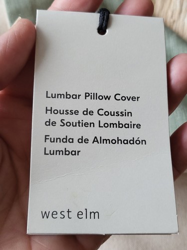 2 NEW West Elm Woven Baja Lumbar Pillow Covers Woven Boho Multi 12" x 21" - Picture 7 of 10