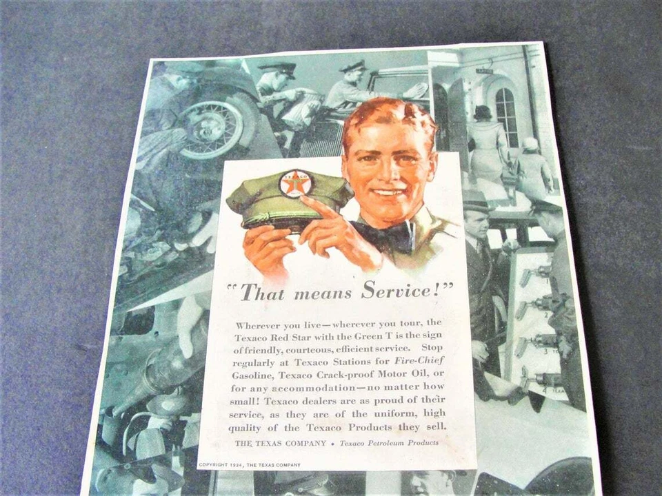 1930s Texaco-from coast to coast-Set of (2) Magazine Page Advertisement Prints. - Image 4 of 4