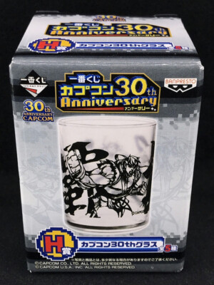 Street Fighter II Ryu & Chun-Li Glass CAPCOM 30th Anniversary Ichiban Kuji New