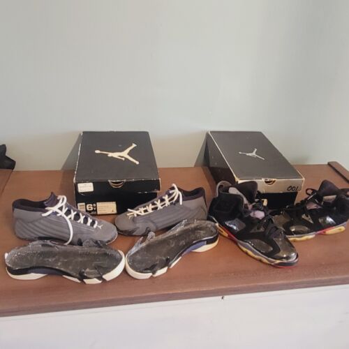 Nike Air Jordan Lot Of 2 For Repair. Retro 14 Georgetown And Ret 3 Pistons Sz 6