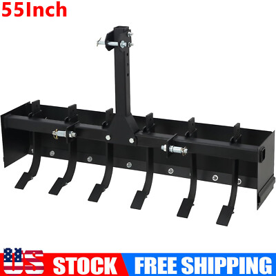 Tow Behind Box Scraper, 55 Inch Three-Point Quick Hitch Box Scraper Fit Cat 1