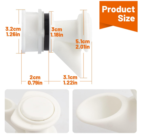 Push-Button Spigot Cooler Spigot Replacement Compatible with Igloo 2-10 Gallo... - Picture 4 of 8