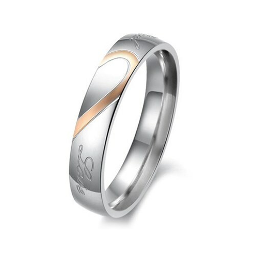 Партнерские кольца обручальные кольца обручальное кольцо обручальные кольца из нержавеющей стали настоящее любовное сердце 1890₽