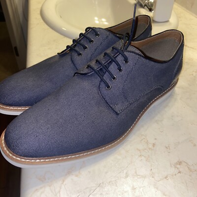 NIB Steve Madden Navy Dress Shoe Men’s 10.5 HADAR Navy Box Leather Lace-Up Oxford Dress Shoe | Men main image 4