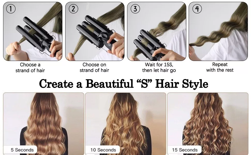 Babyliss PRO Triple Barrel Waver Curls Beach Wave Ceramic Styling