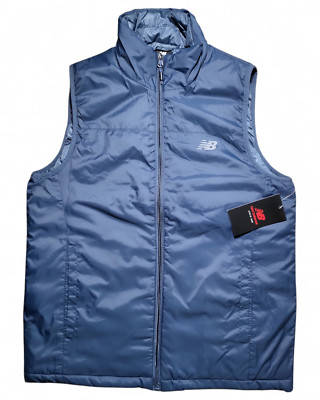 NWT NEW BALANCE Tech Vest Water and Wind Resistant Blue Men's Size S