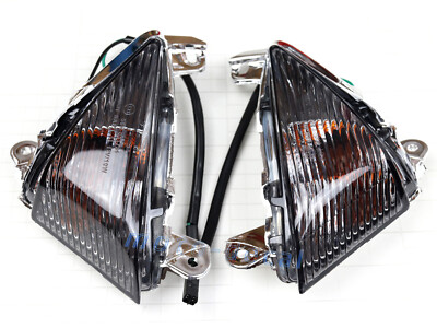 Front + Rear Turn Signals with Bulb Lens Cover For 2006-2020 Ninja