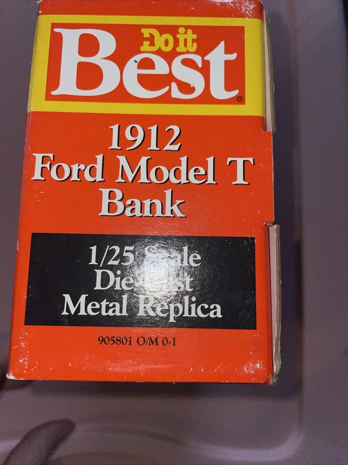 Ertl Fare It Migliore 1912 Ford Modello T Bank 1/25 Scala Modellino Metallo - Immagine 2 di 4
