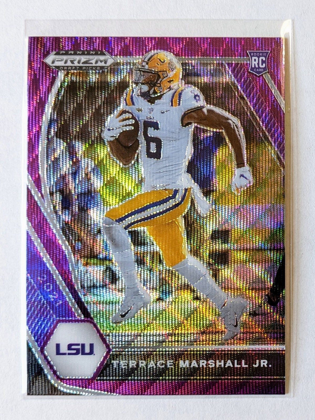2021 Prizm Draft Picks Terrace Marshall Jr Purple Wave Prizm RC #157 Panthers