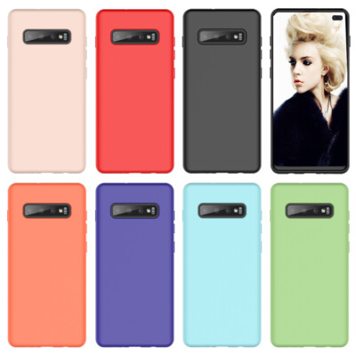 For Samsung Galaxy S10e/S10 Plus/S9 Silicone Case Slim Cover Screen  Protector