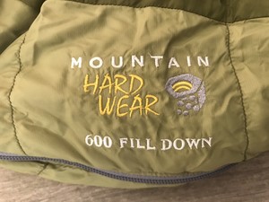 mountain hardwear 600 down sleeping bag